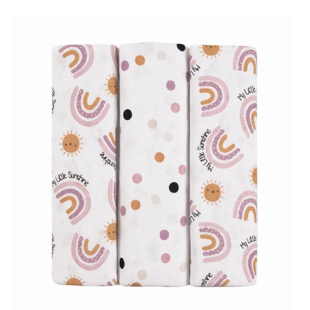 Kit Cueiro com 3 Peças 80X80cm Havan Baby - Arco-Íris