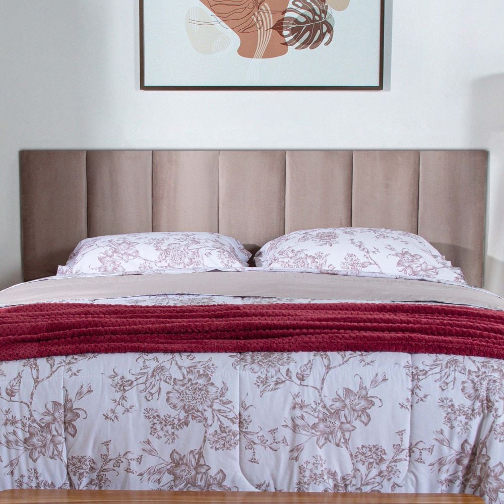 Kit de Cabeceira Modular Requinte 7 Peças Havan Casa - Veludo Champagne