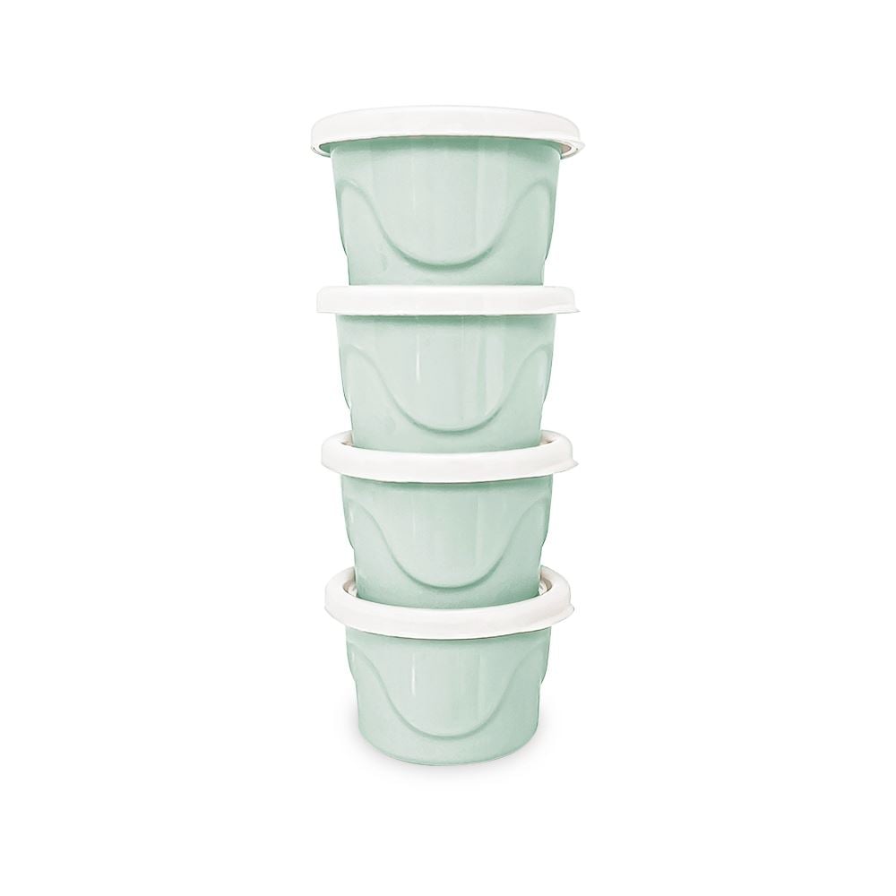 Kit de Potes Infantis 125Ml 4 Peças - Verde