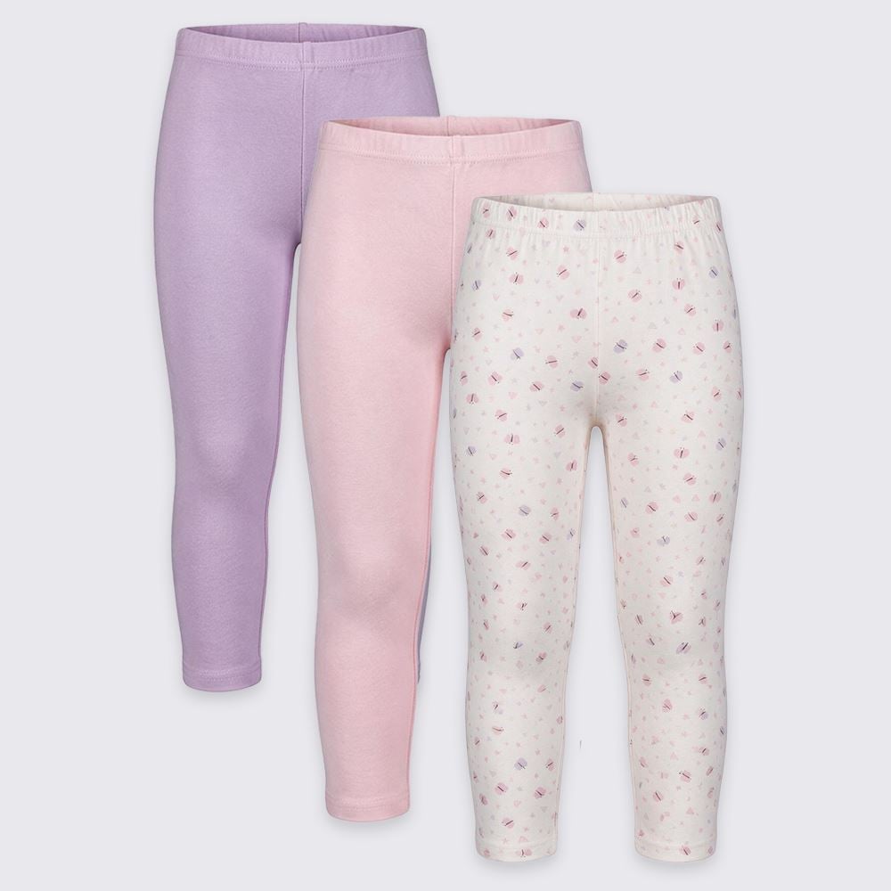 Kit Legging Bebê 0 a 12 Meses Menina Yoyo Baby Branco Borboleta