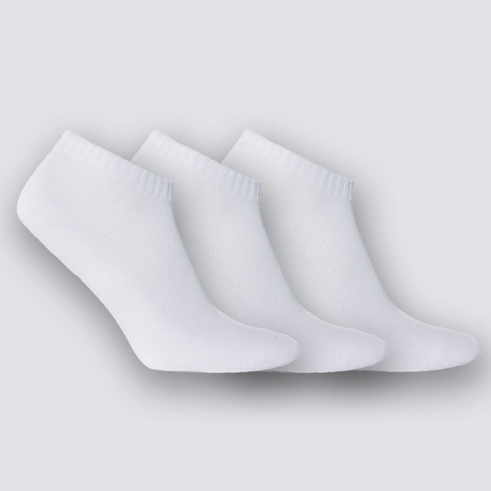 Kit Meia Masculina Com 3 Pares Cano Curto Telada Risk - Branco 39/43