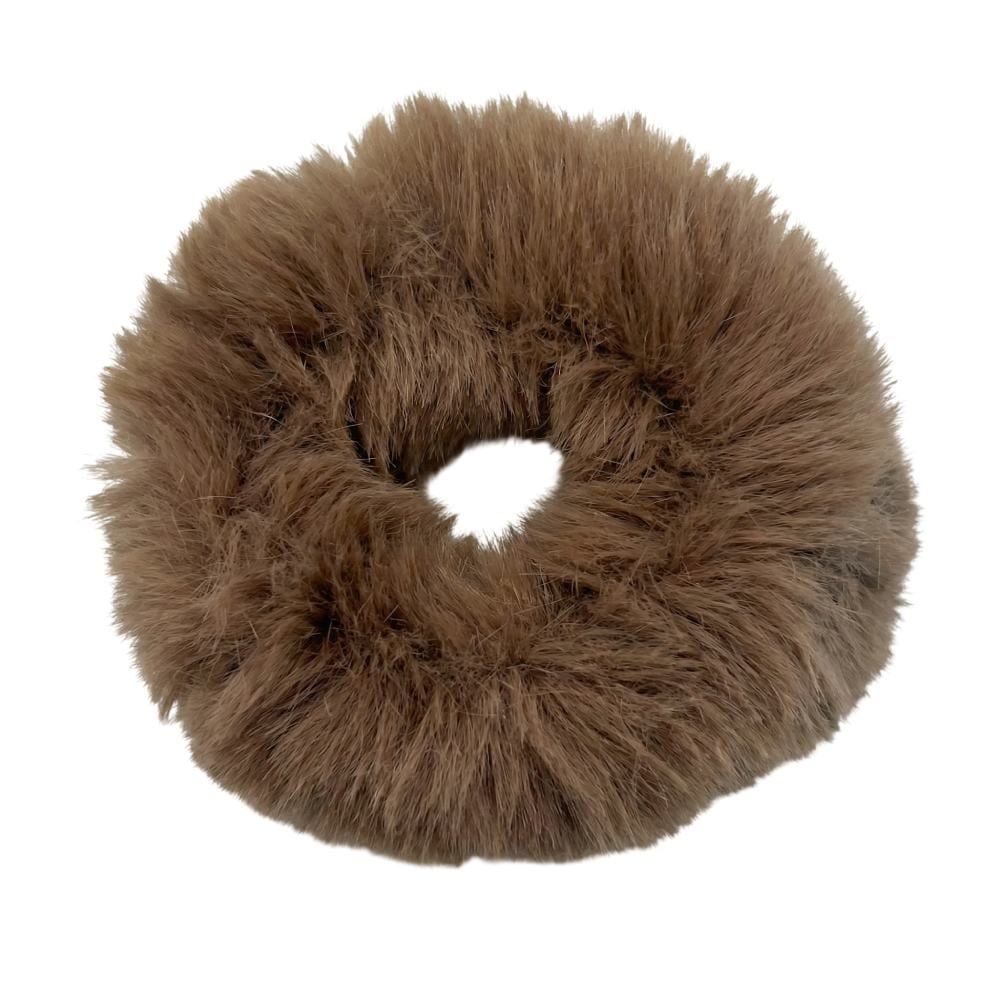 Laço de Cabelo de Pelúcia Tamanho Pequeno Thepró Vogue - Castanho Claro