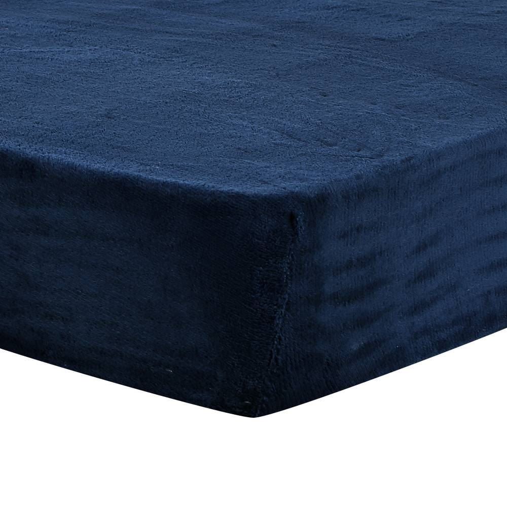 Lençol Avulso Casal com Elástico Plush Havan Casa - Azul
