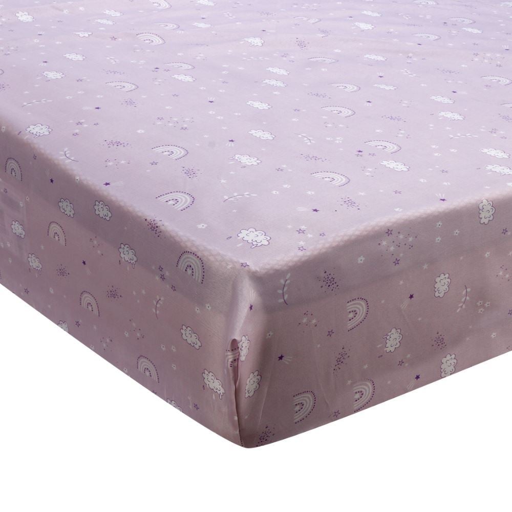 Lençol Avulso Solteiro Microfibra Havan Kids 1 Pç - Unicorn Happy Lilas