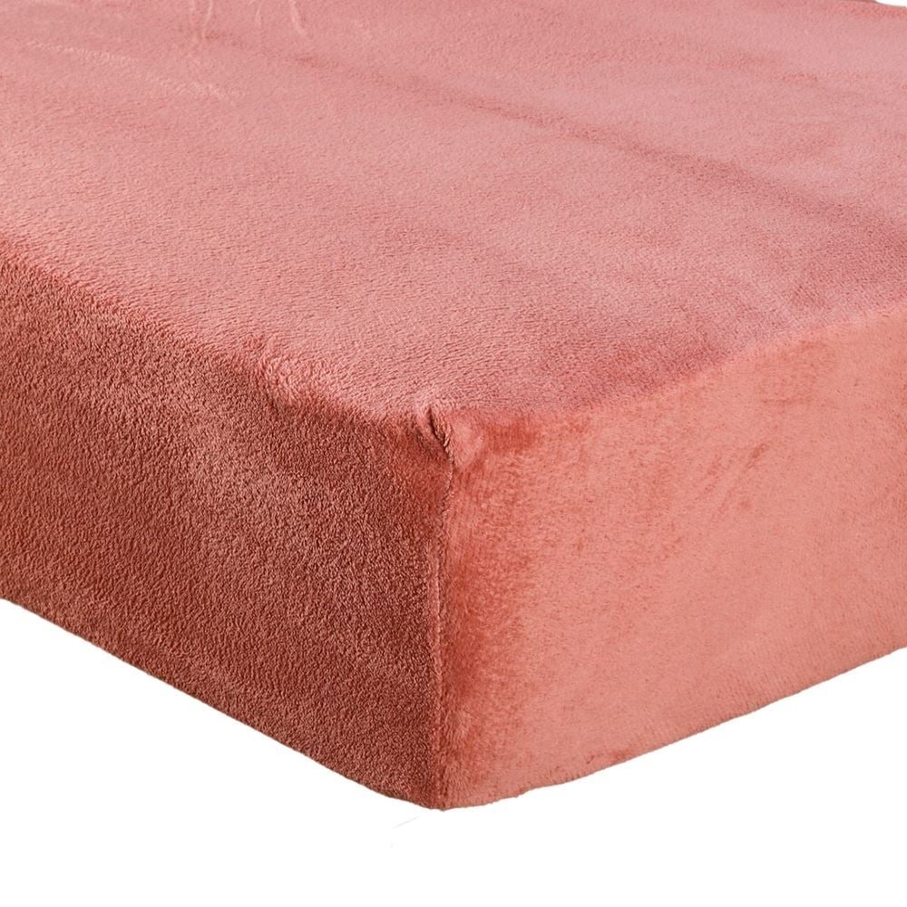 Lençol Solteiro Avulso com Elástico Plush Havan Casa - Argila