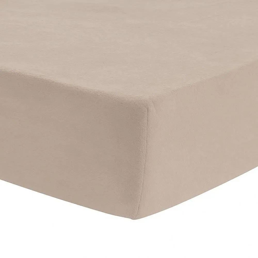 Lençol Queen com Elástico Avulso Plush Slip Havan Casa - Bege