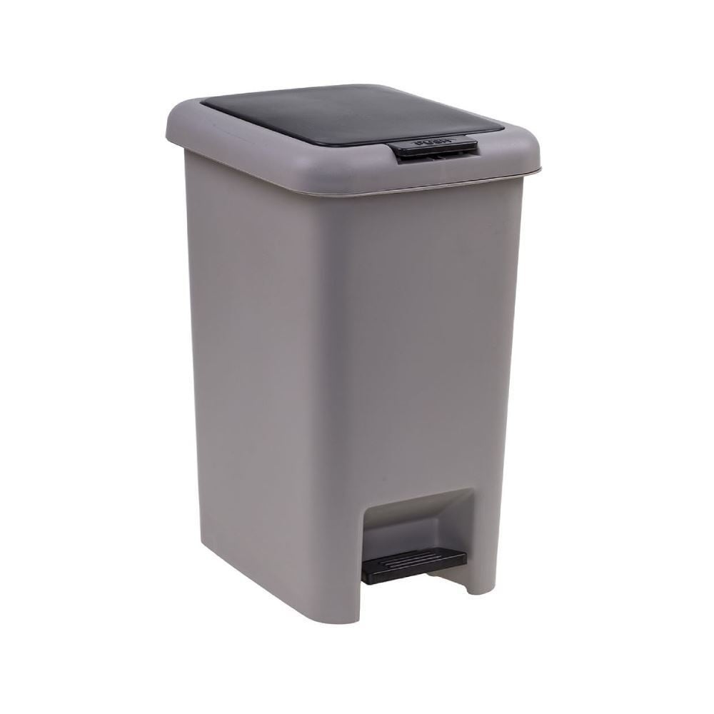 Lixeira Plástica com Pedal Havan Casa 10 Litros - Cinza