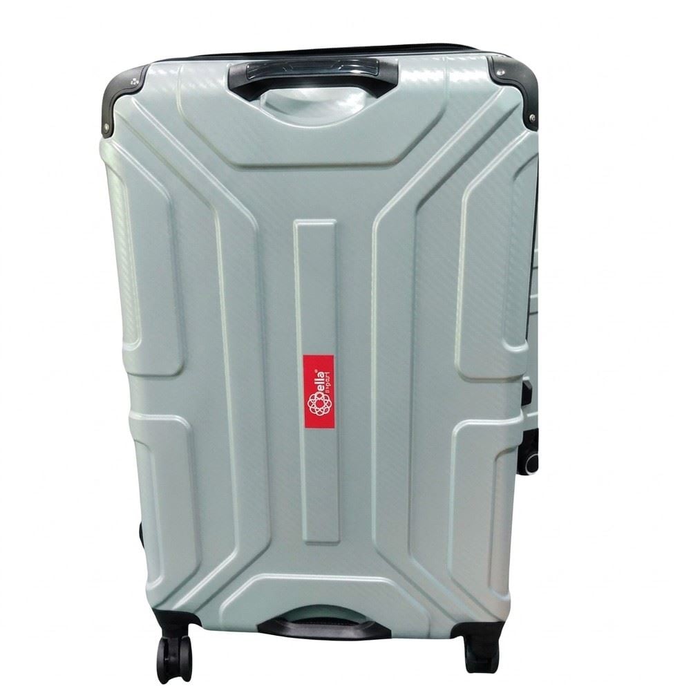 Mala de Bordo Abs 360° 10Kg Della Import - Prata