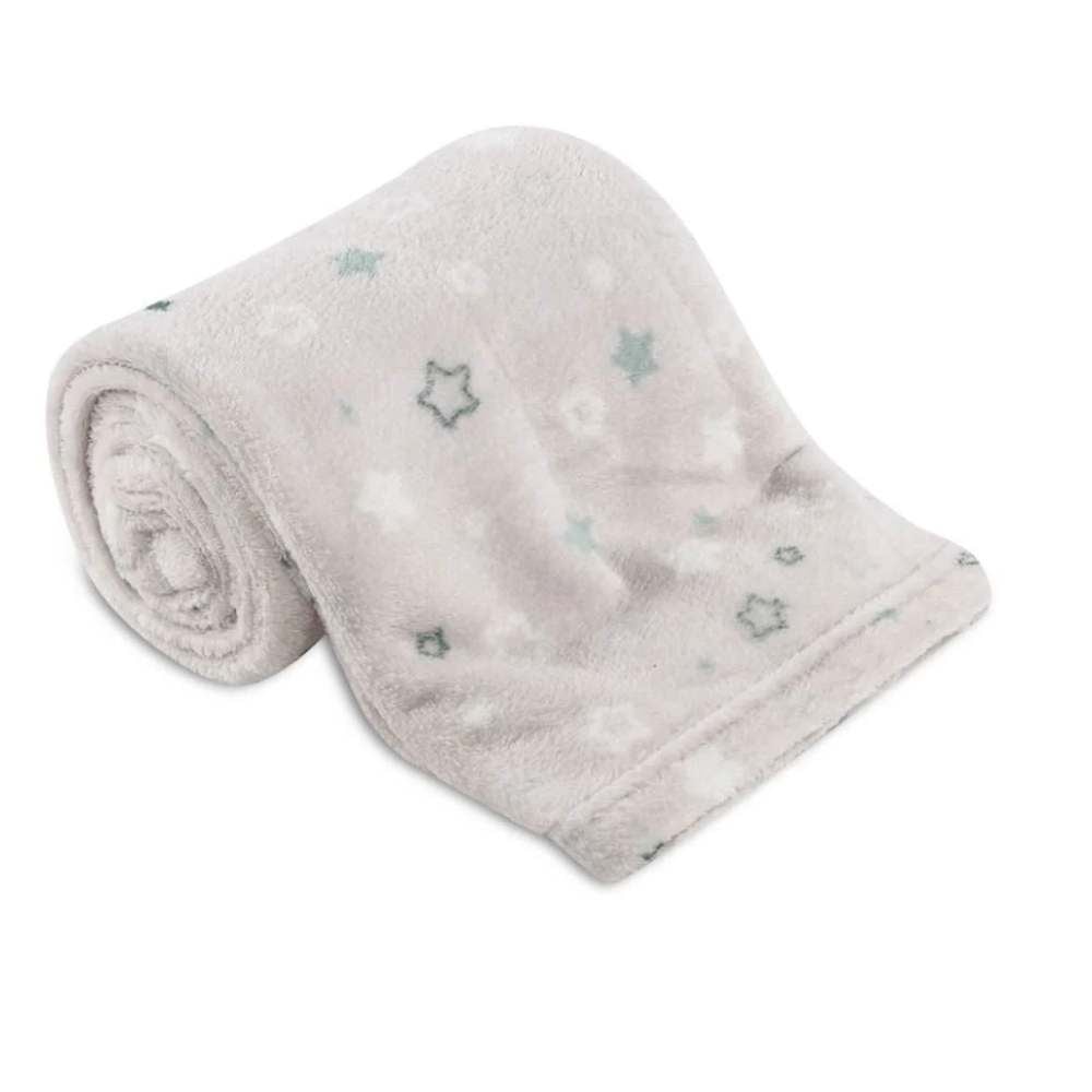 Manta de Bebê Microfibra 90X110 cm Havan Baby 1 Peça - Estrelas Acqua