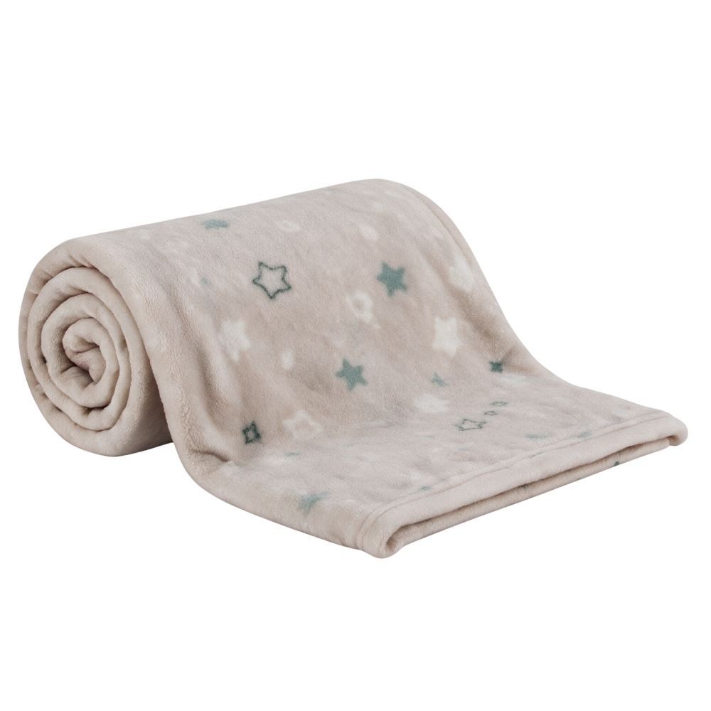 Manta de Bebê Microfibra 90X110cm Havan Baby 1 Peça - Estrelas Acqua
