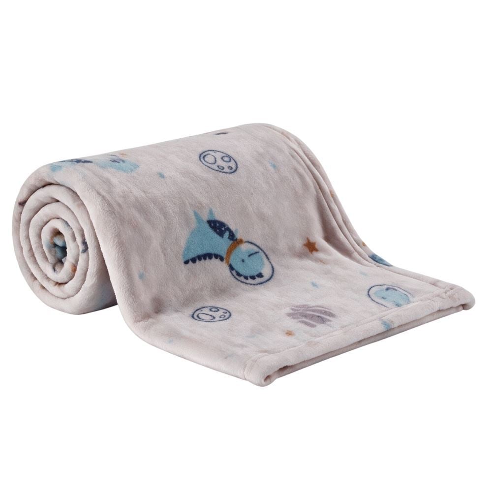 Manta de Bebê Microfibra 90X110cm Havan Baby 1 Peça - Dino Espacial