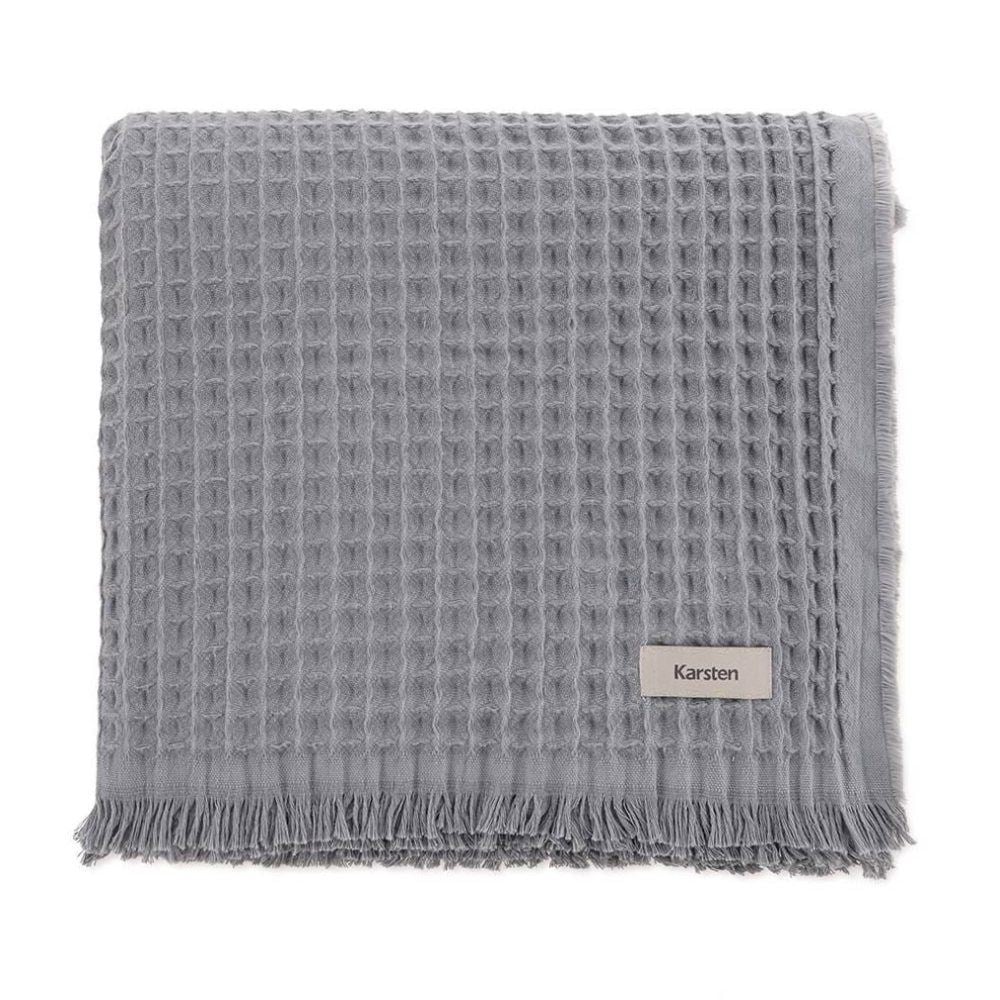 Manta Decorativa Denver 1,50X2,00M 100% Algodão Karsten - Cinza Urbano