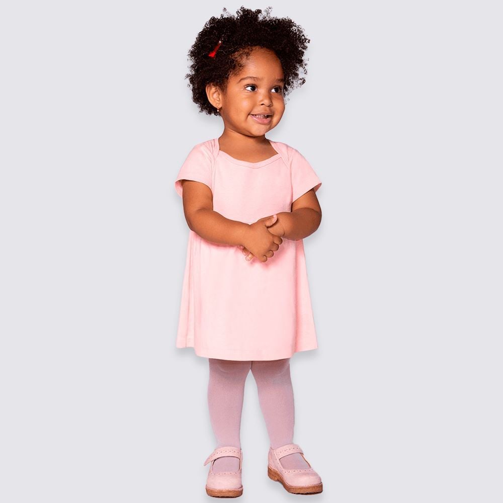 Meia-calça Bebê Lobinha Fio 20 Lupo Rosa