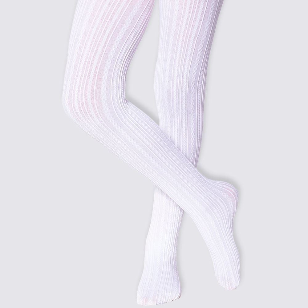 Meia-calça Infantil Lobinha Fio 70 Lupo Branco Antartida