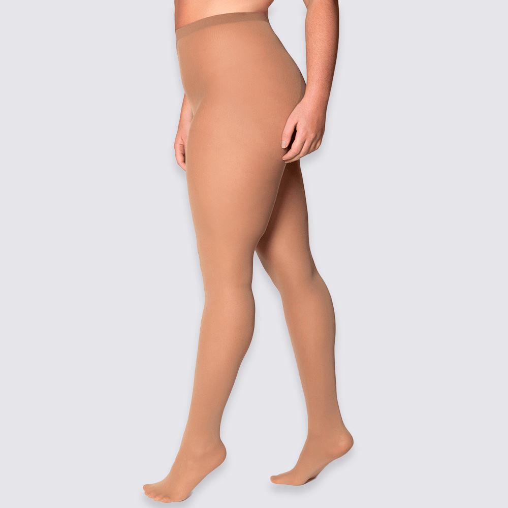 Meia-calça Plus Size Loba Opaca Fio 40 Lupo Po De Arroz