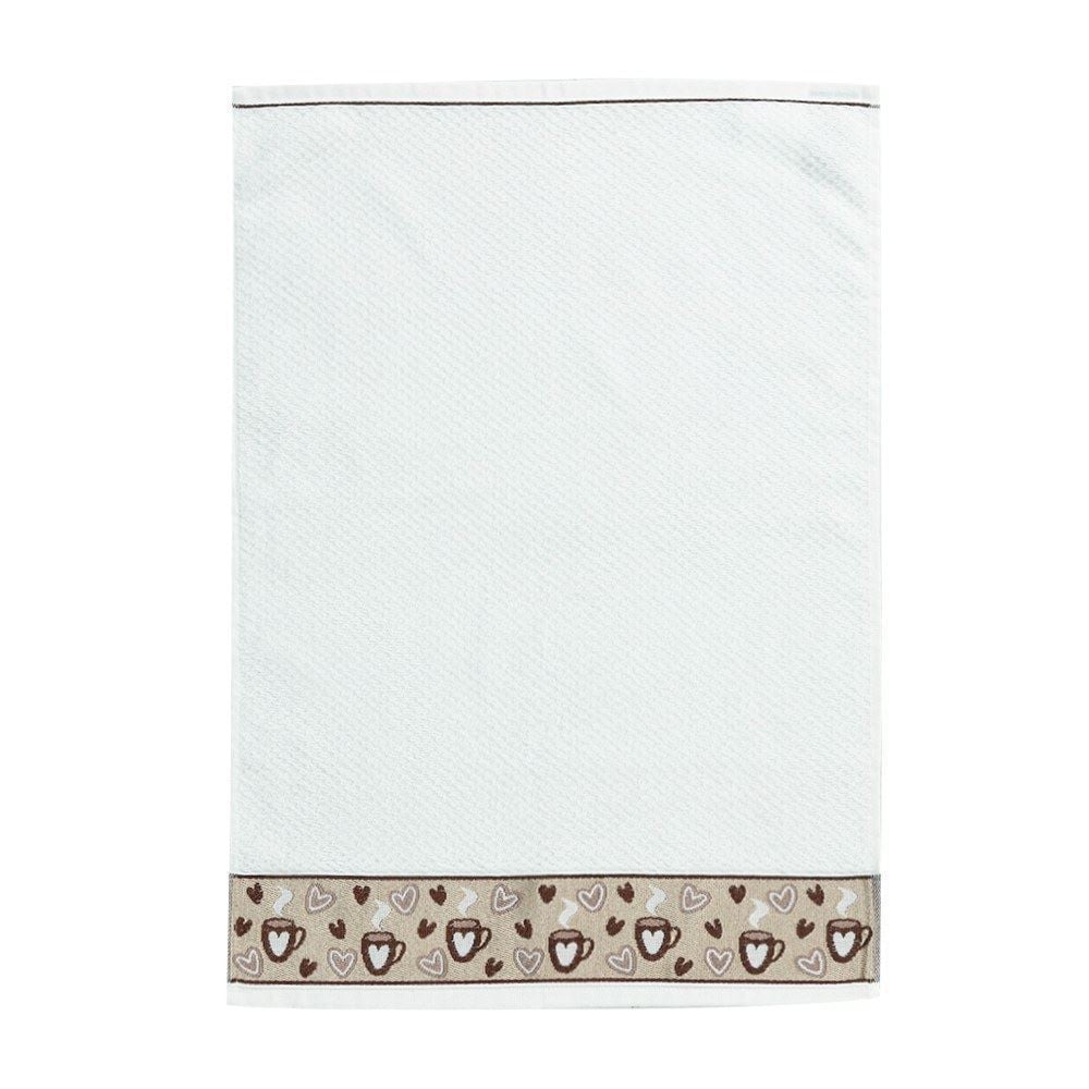 Pano de Copa 46Cm X 65Cm Jacquard Karsten - Café Com Corações