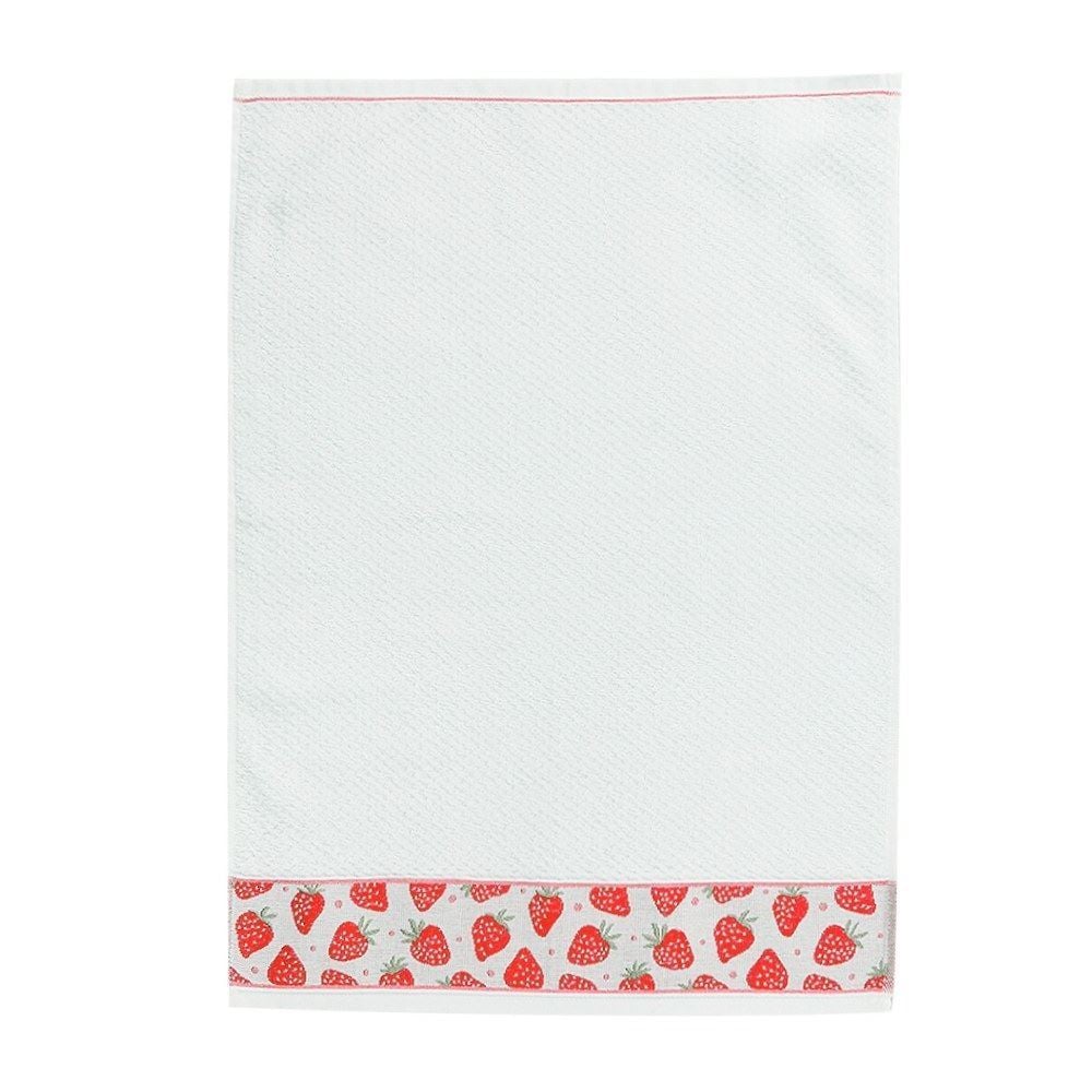 Pano de Copa 46Cm X 65Cm Jacquard Karsten - Morangos