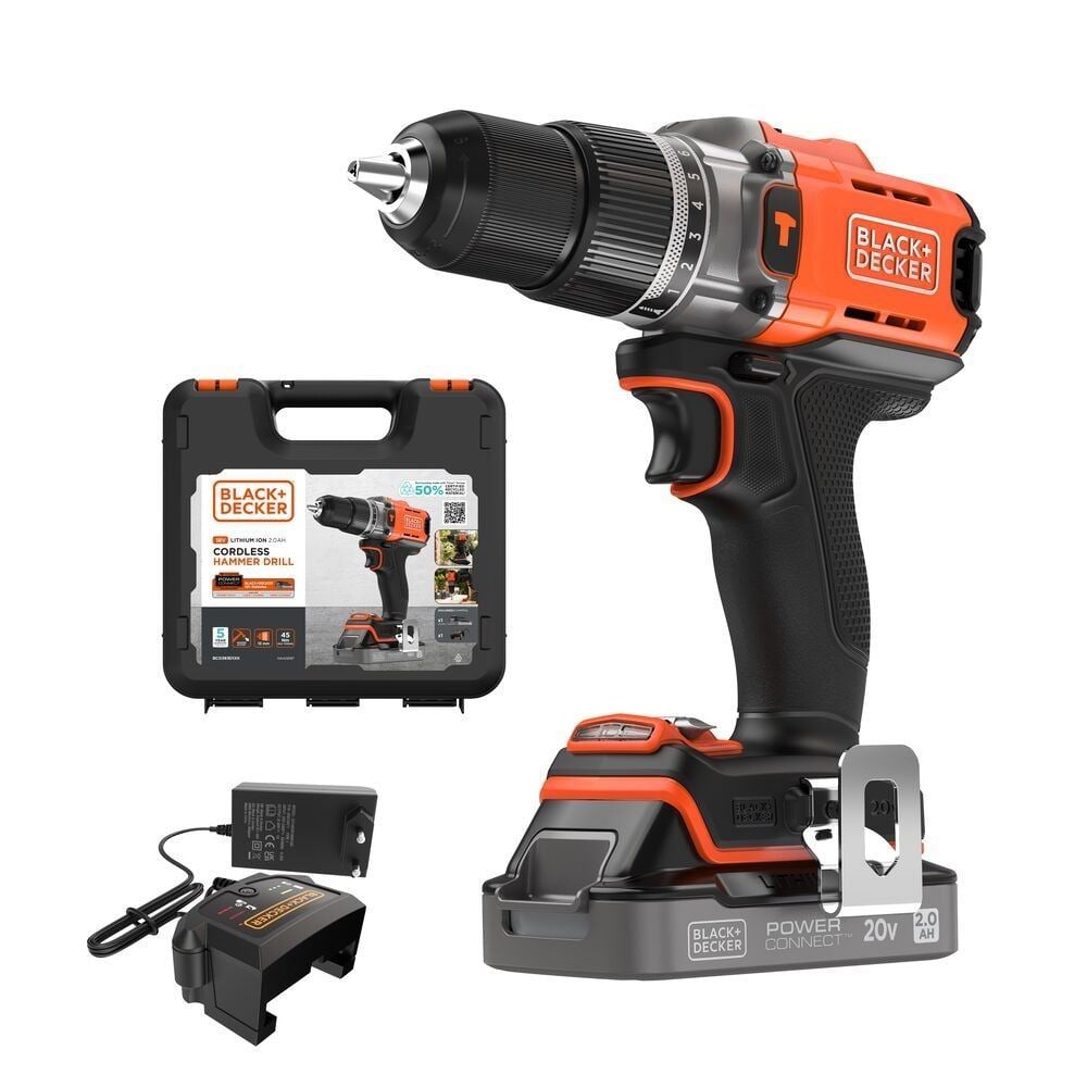 Parafusadeira e Furadeira de Impacto 20V Black And Decker