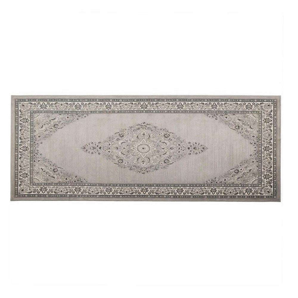Tapete Passadeira 68Cm X 2,10M Belga Havan Casa - Moldura Cinza