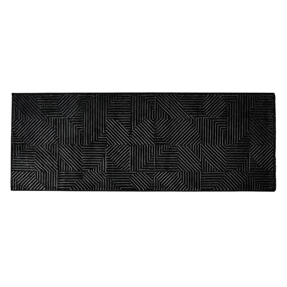 Tapete Passadeira 67Cm X 1,80M Lucca Havan Casa - Preto Elegance 