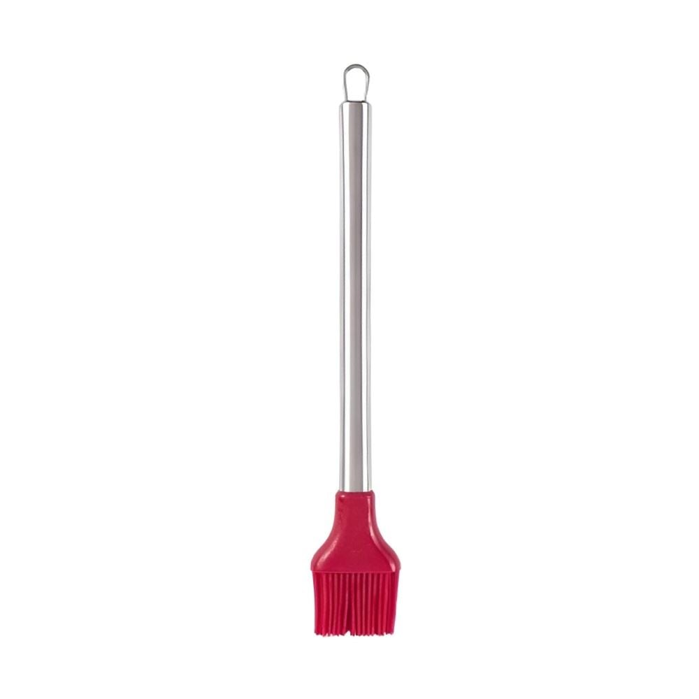Pincel Culinário de Silicone Cabo Inox Havan Casa 31,5Cm - Vermelho