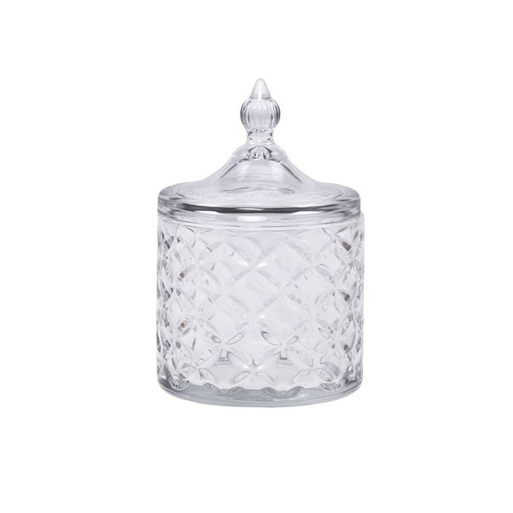 Porta Algodão e Sabonete Lyor de Cristal 10X15,5Cm - Lile