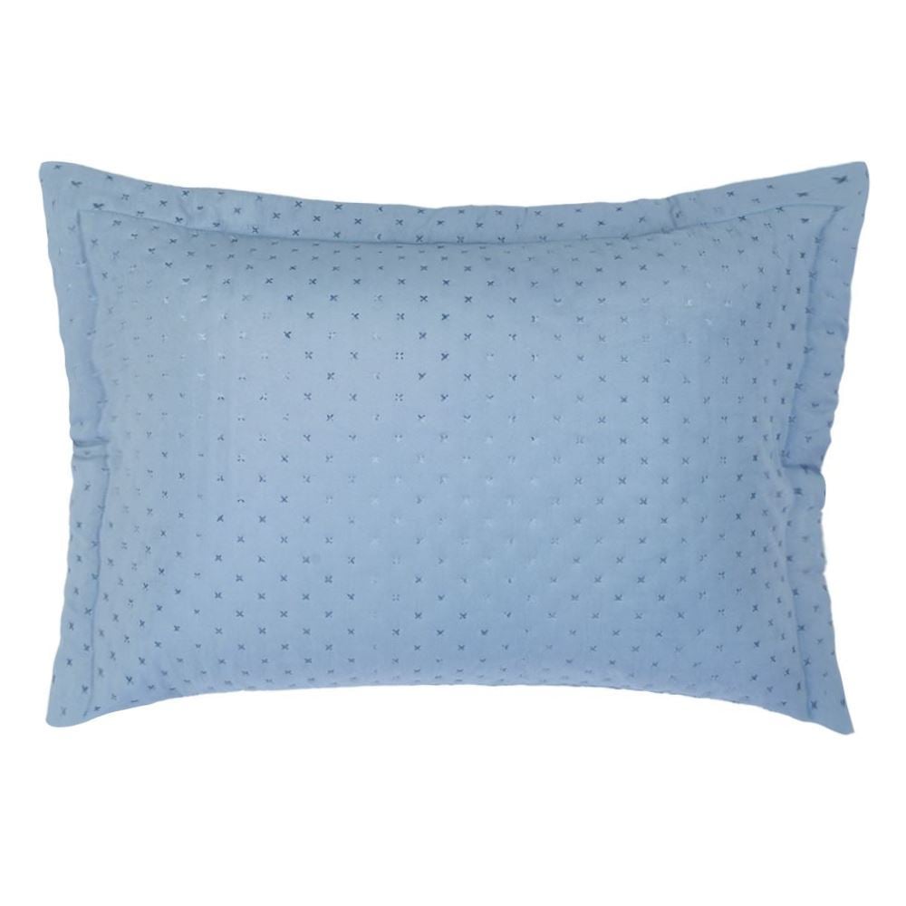 Porta Travesseiro 50X70 cm Elegance Havan Casa 1 Pç - Azul Nevoa
