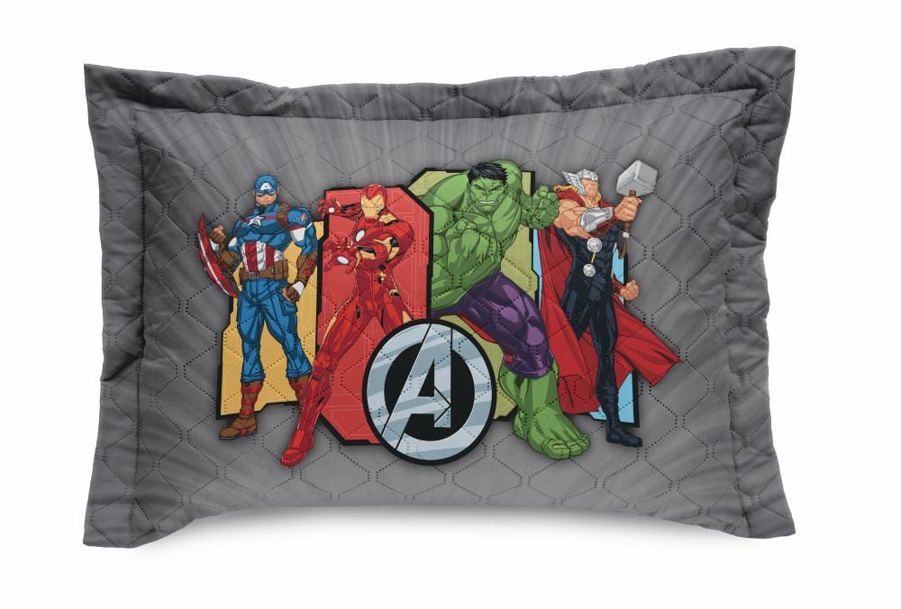 Porta Travesseiro Infantil Estampado Disney Hedrons - AVENGERS UNIVERSE