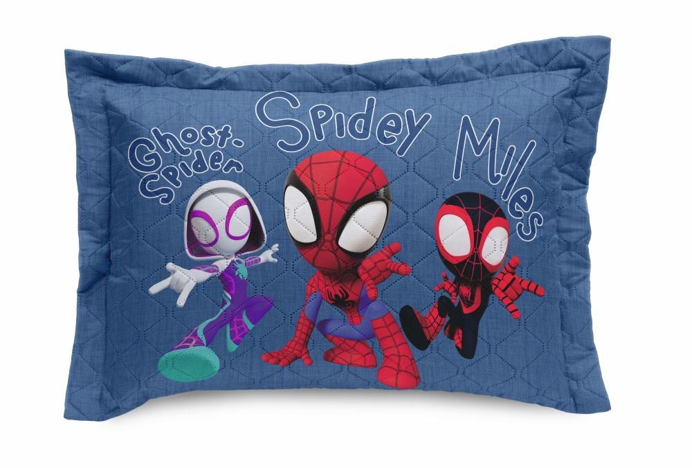 Porta Travesseiro Infantil Estampado Disney Hedrons - SPIDEY TIME