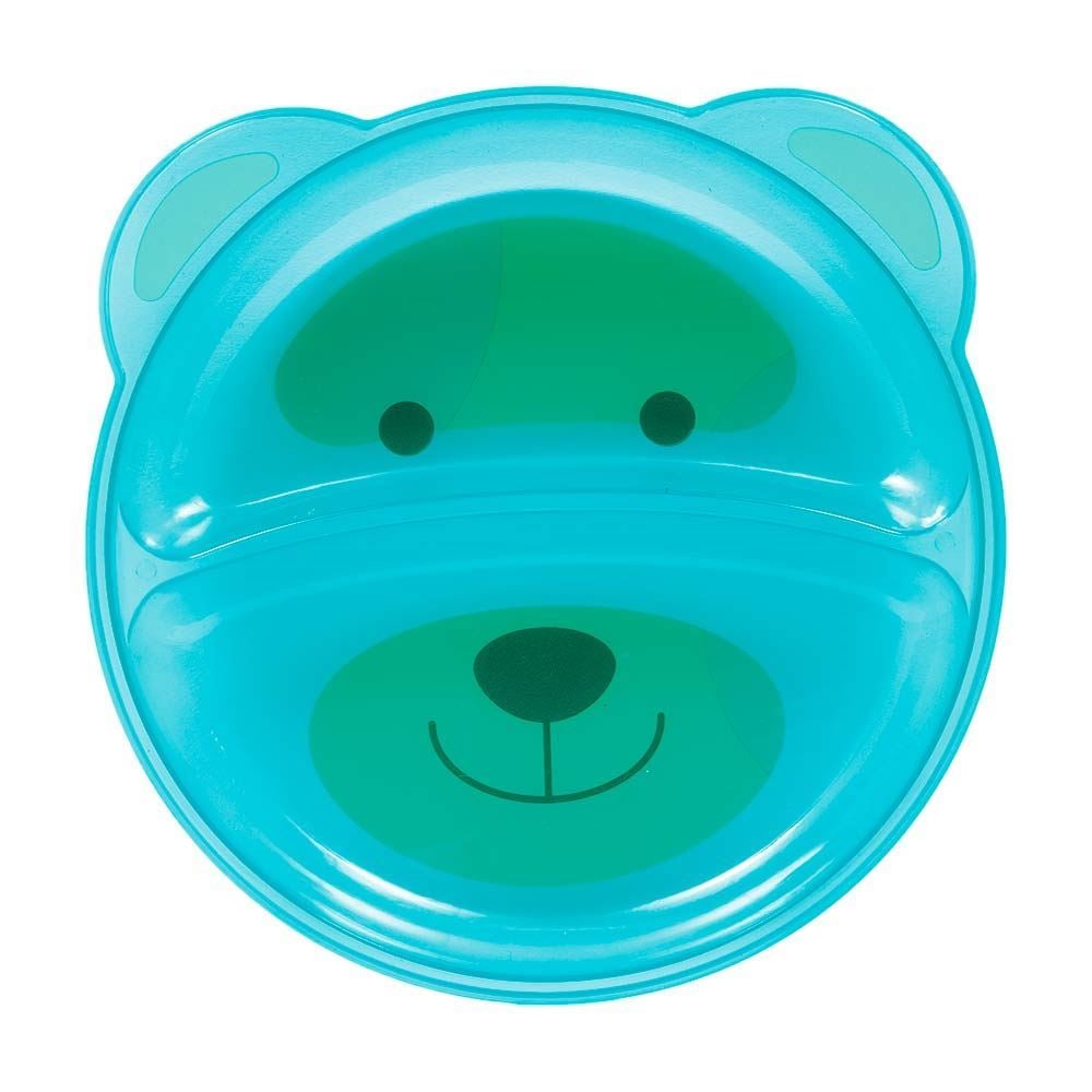 Prato Infantil Ursinho Com Divisória Buba - Azul