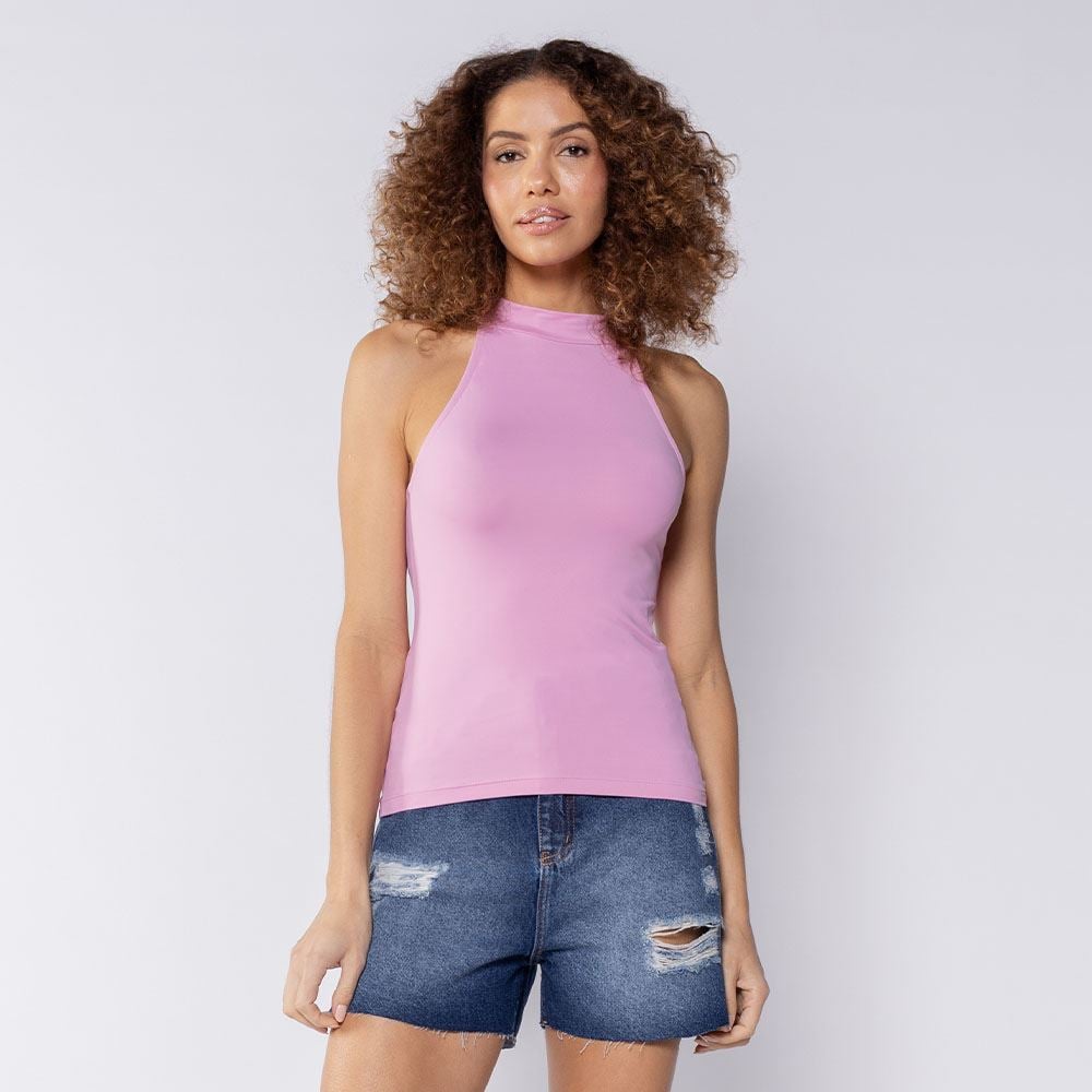 Regata Feminina Gola Alta Boby Blues Encanto