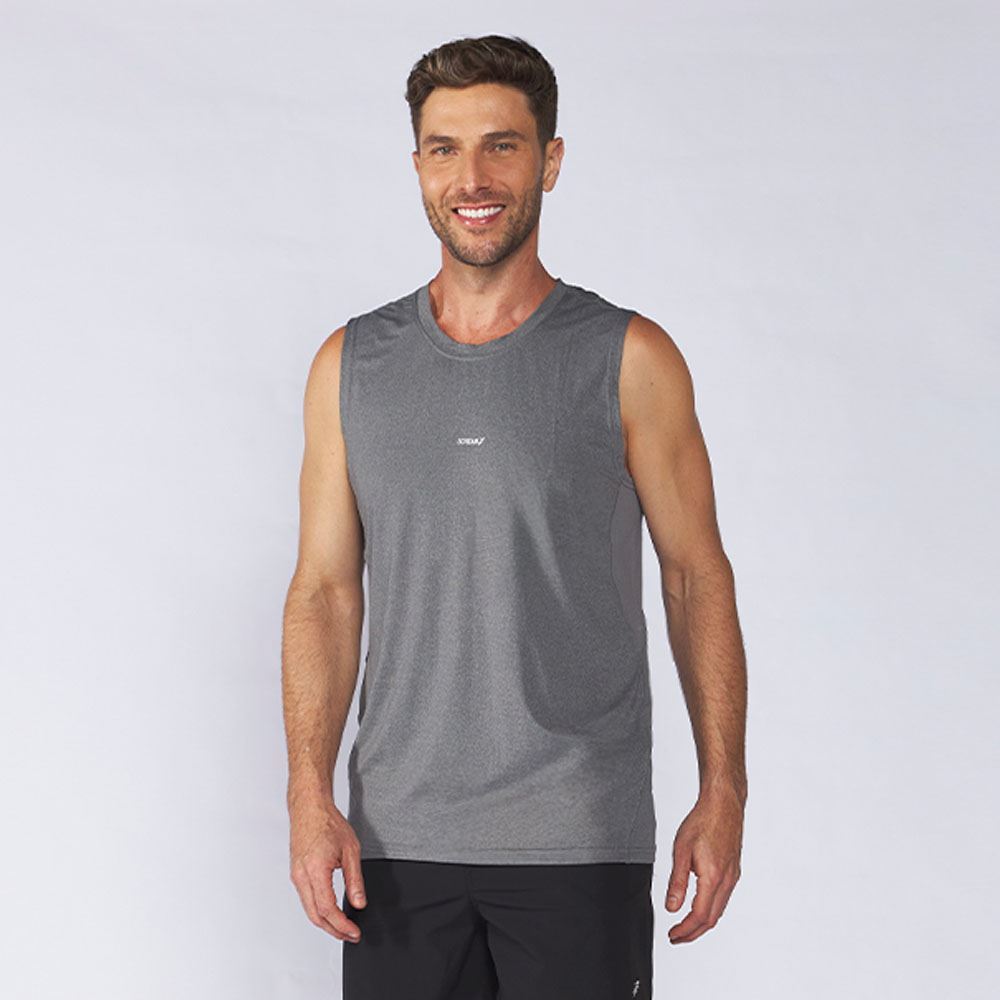 Regata Esportiva Masculina Scream Cinza Mescla