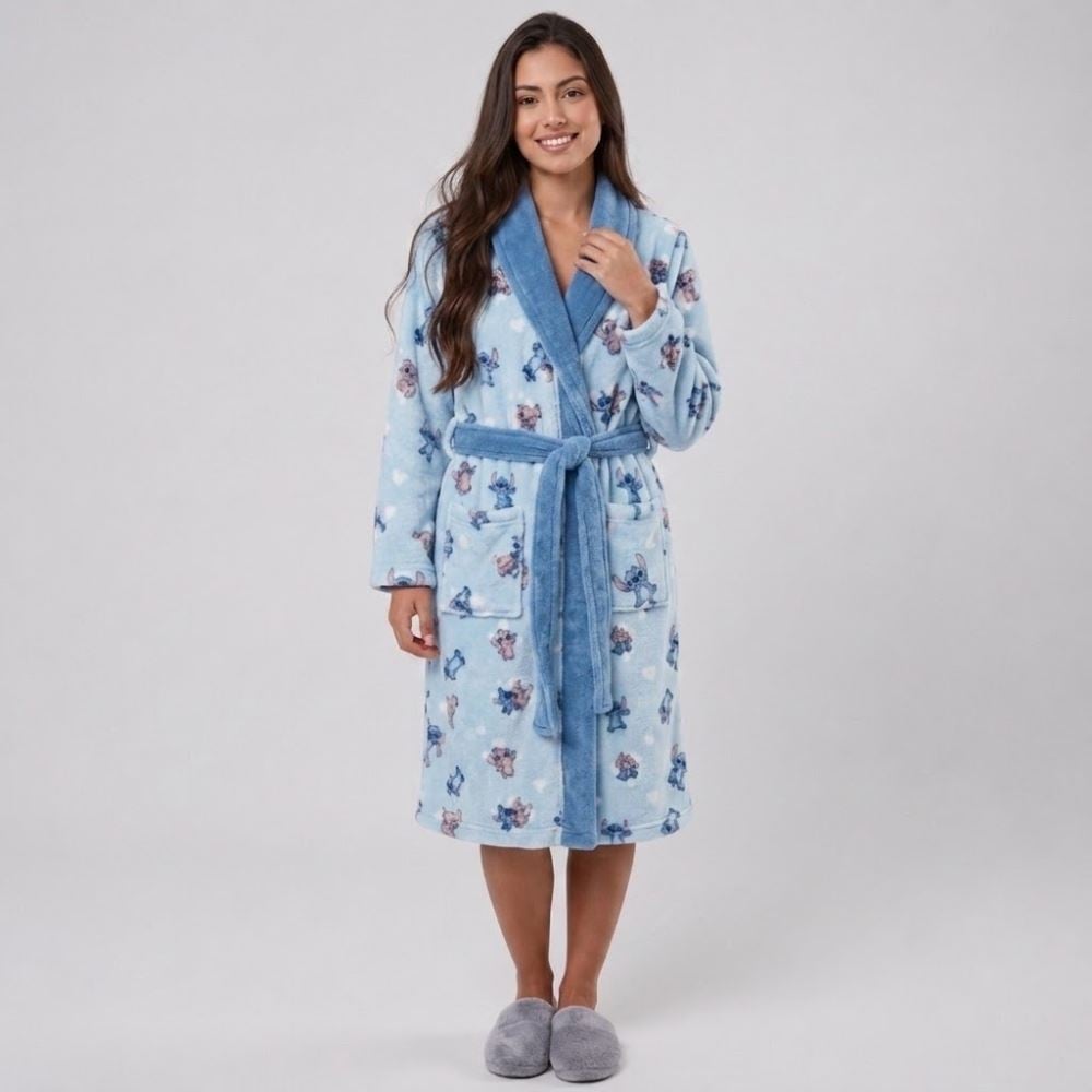 Roupão Adulto Unissex Disney Microfibra G - Stitch e Angel 2