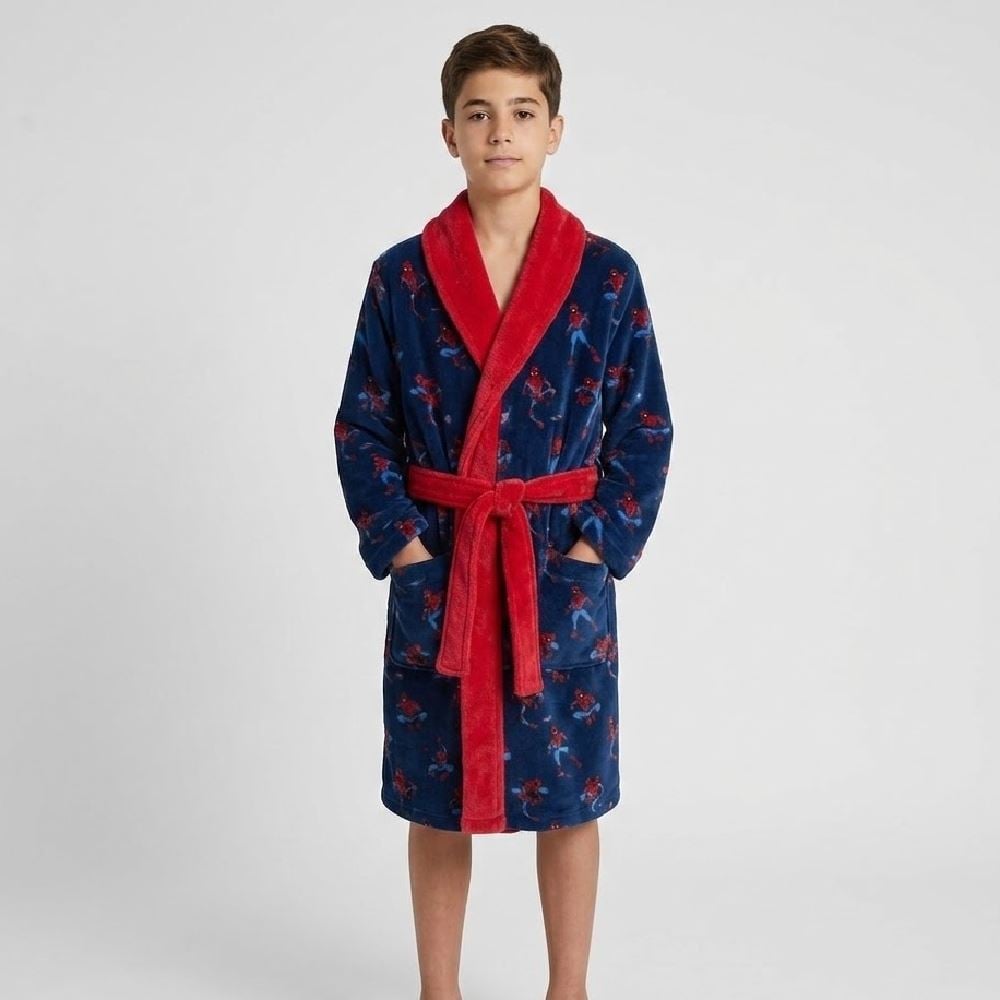 Roupão Infantil G Microfibra Disney - Spider Man