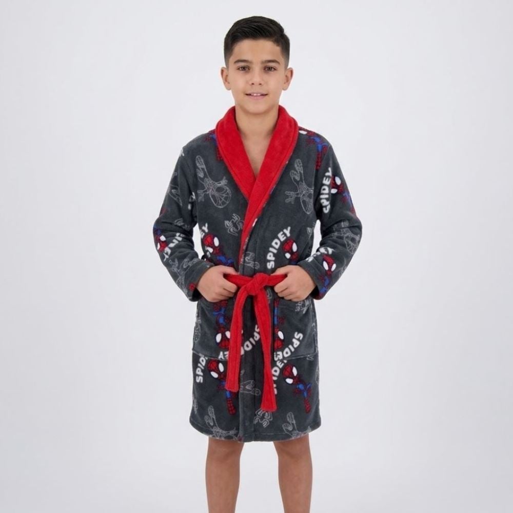 Roupão Infantil G Microfibra Disney - Spidey