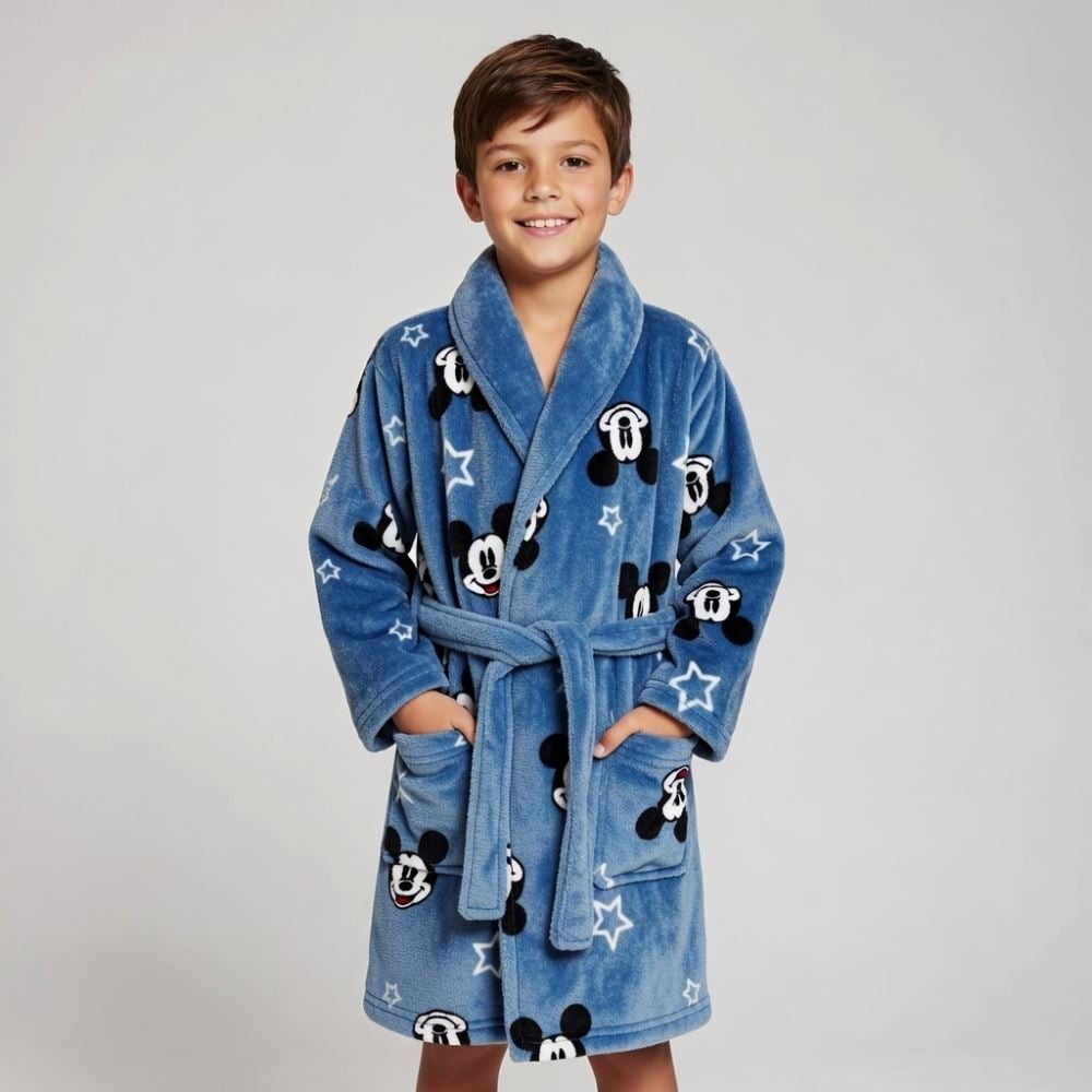 Roupão Infantil m Microfibra Disney - Mickey