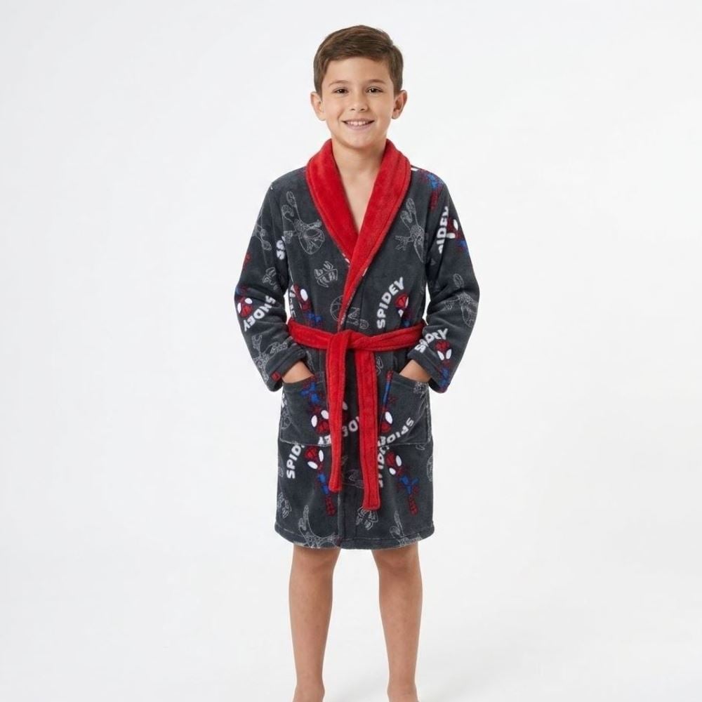 Roupão Infantil M Microfibra Disney - Spidey