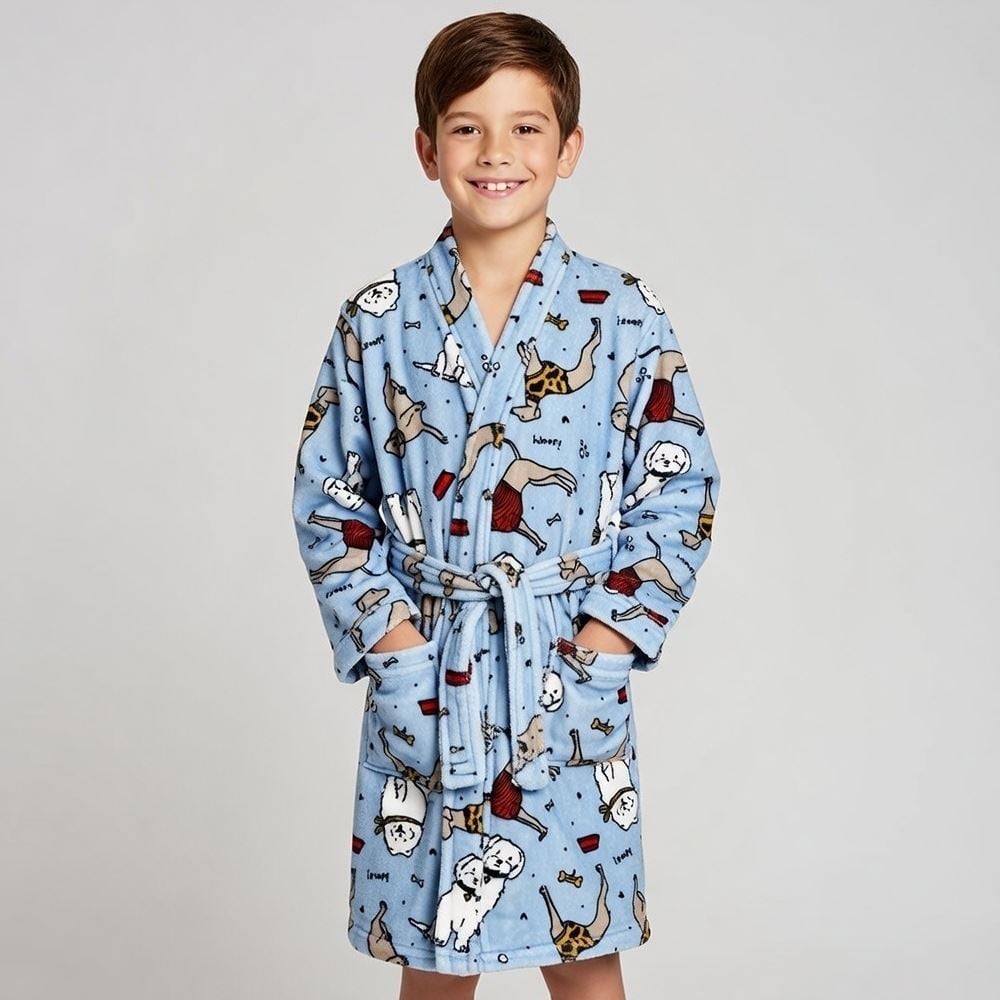 Roupão Infantil M Microfibra Lumini Havan Kids - Animais