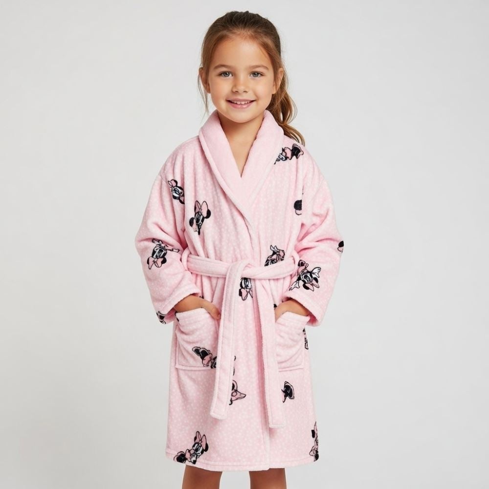 Roupão Infantil P Microfibra Disney - Minnie