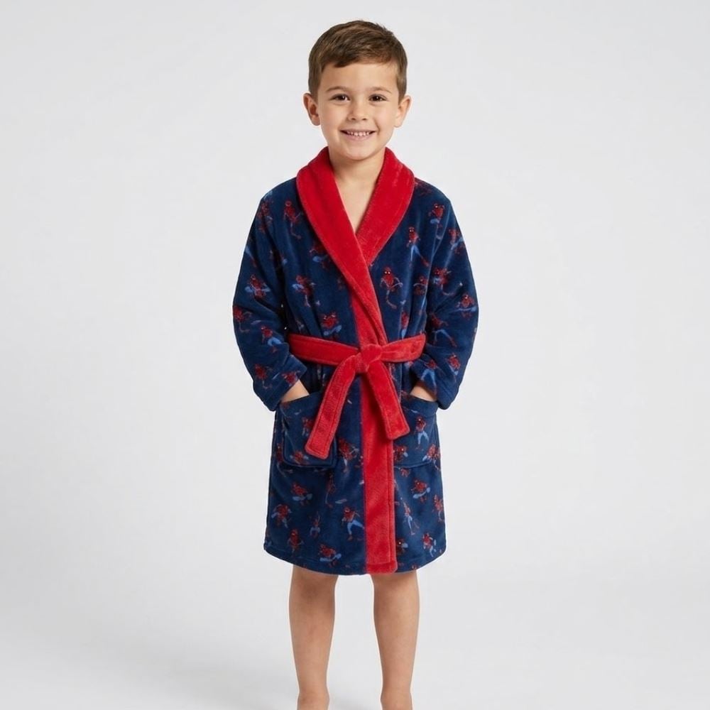 Roupão Infantil P Microfibra Disney - Spider Man