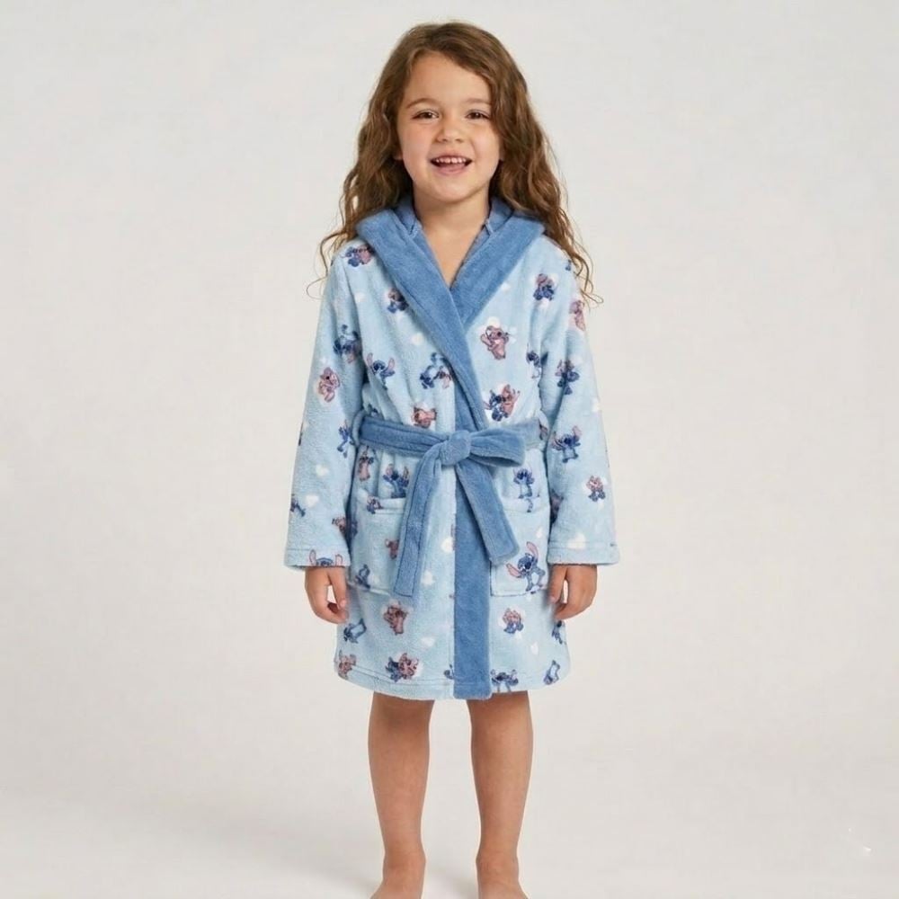 Roupão Infantil P Microfibra Disney - Stitch e Angel 2