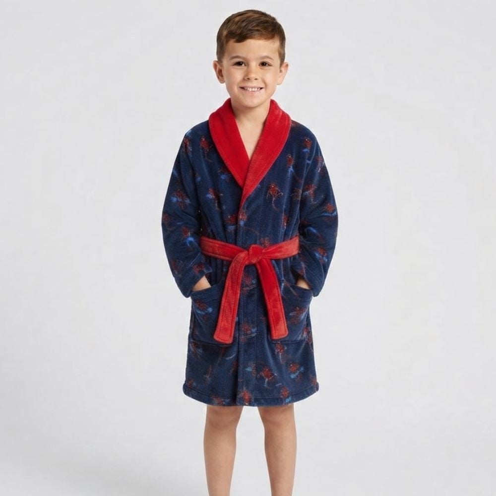 Roupão Infantil P Microfibra Disney - Spider Man