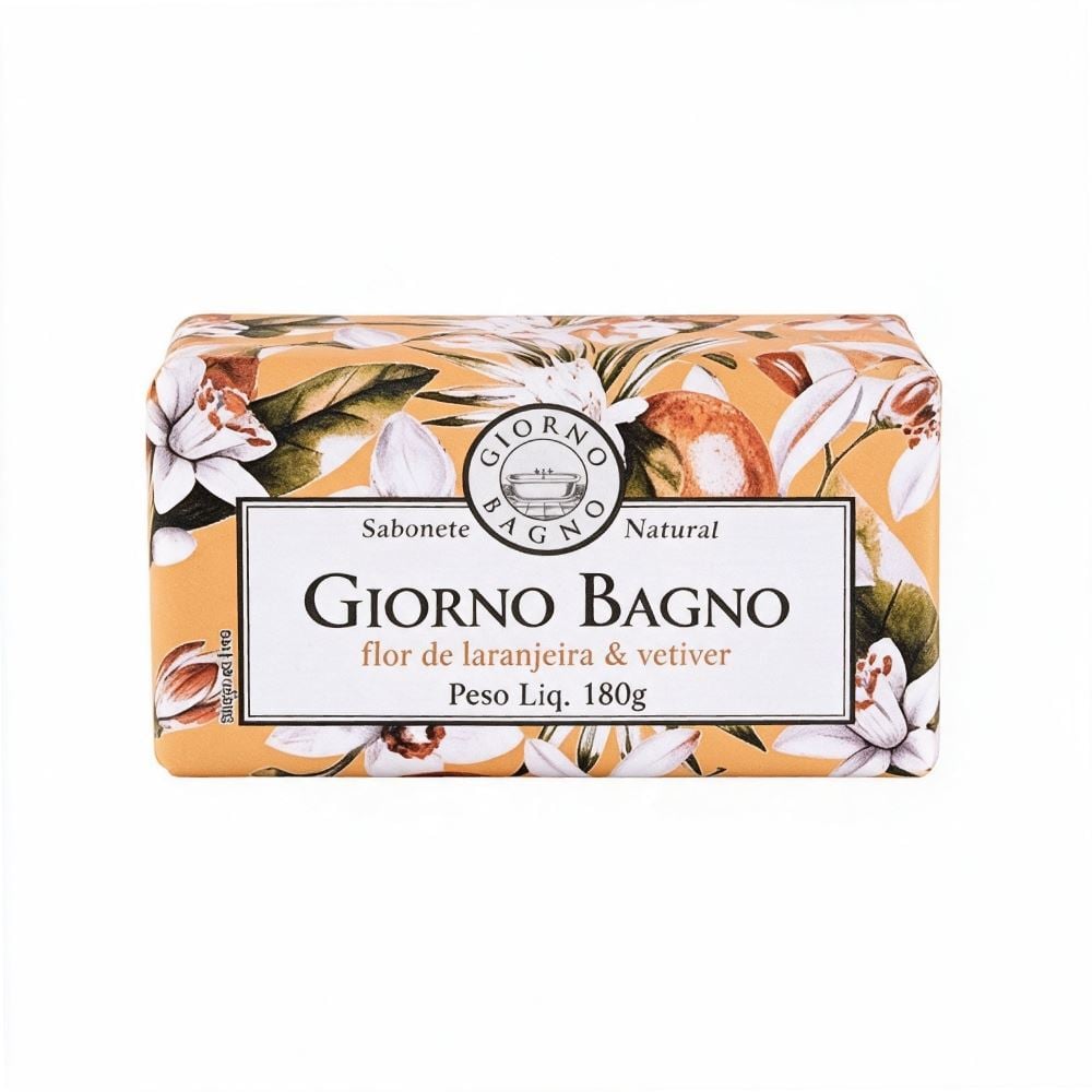 Sabonete Natural Giorno Bagno 180G - Flor de Laranjeira e Vetiver