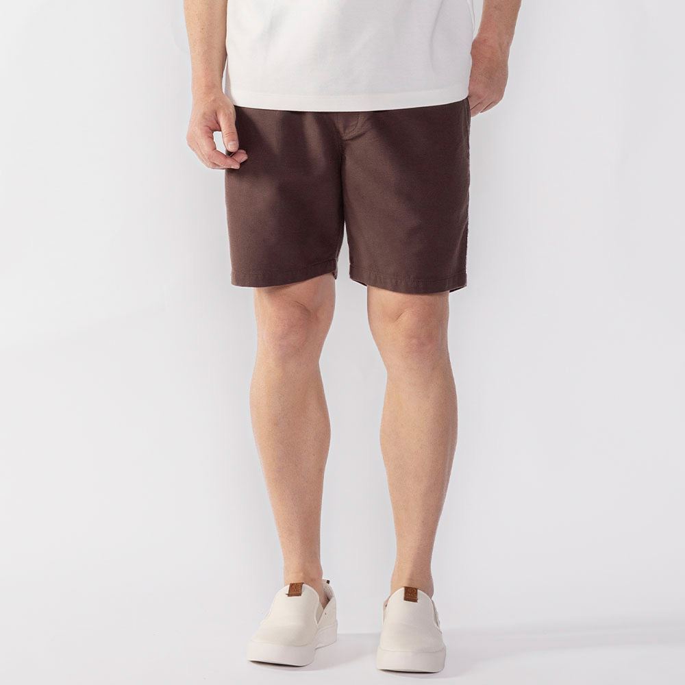 Short Masculino Com Textura Thing Marrom 19-1314