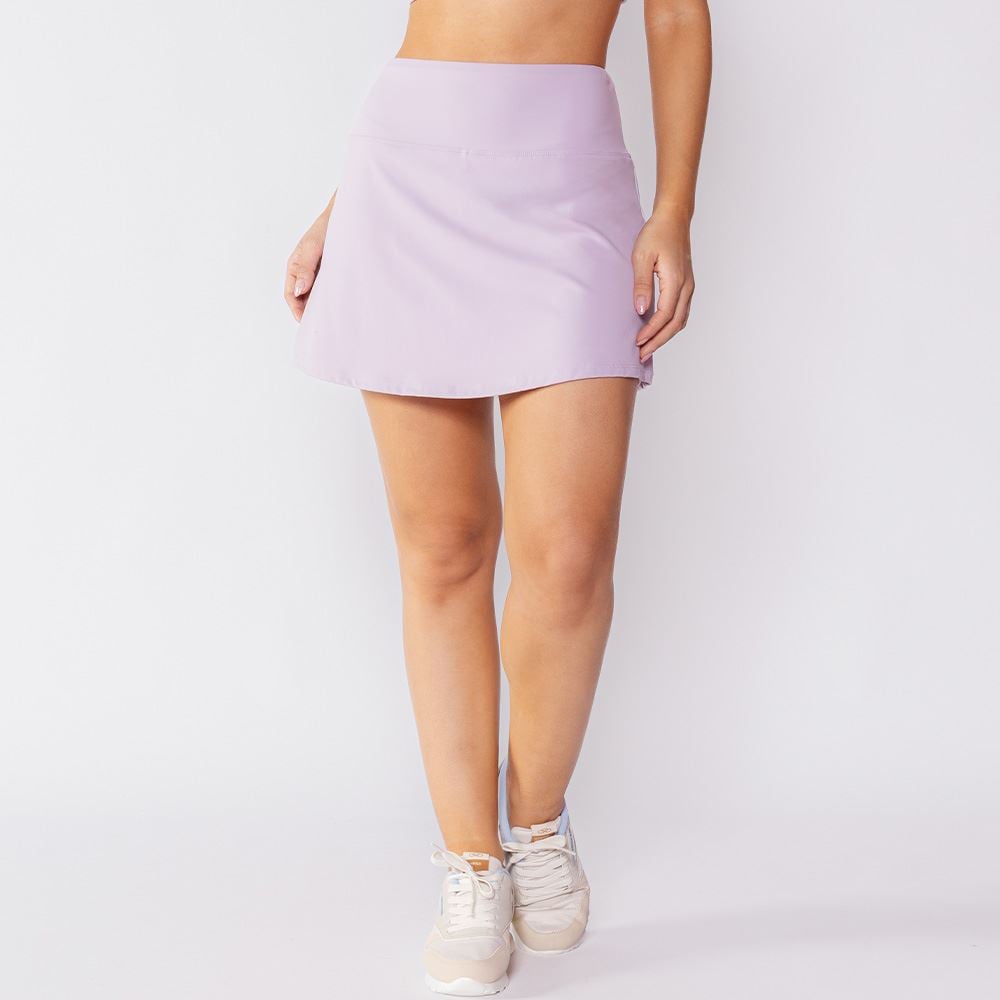 Short Saia Fitness Feminino De Malha Scream Lavanda