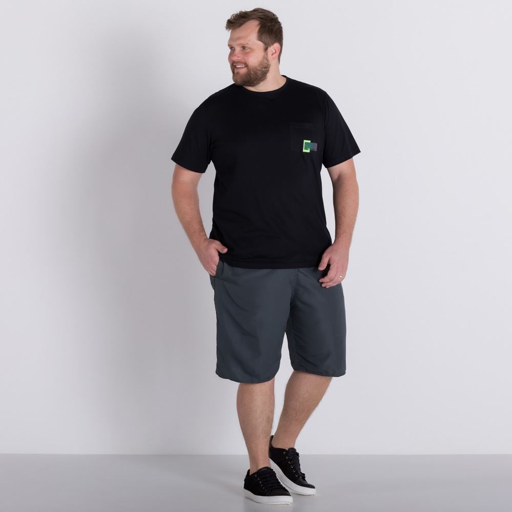 Shorts Plus Size com Elástico Marc Alain Chumb02 Shorts Plus Size com Elástico Marc Alain Chumb02