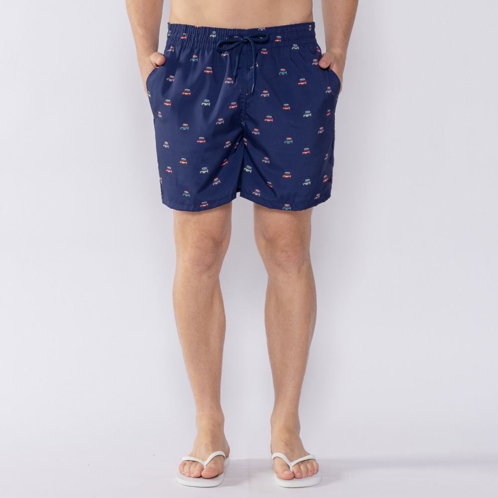 Shorts Tactel Estampado Marc Alain Black25-10