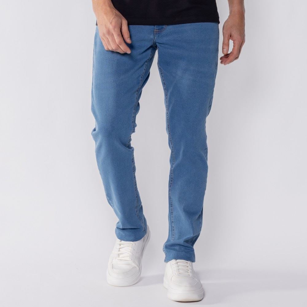 Calça Jeans Masculina Slim Marc Alain Azul Claro
