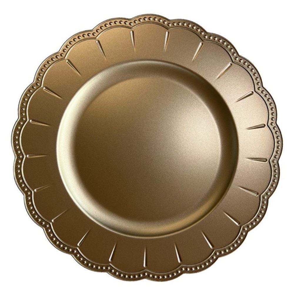 Sousplat Belmonte Havan Casa 33Cm - Dourado Ouro Velho