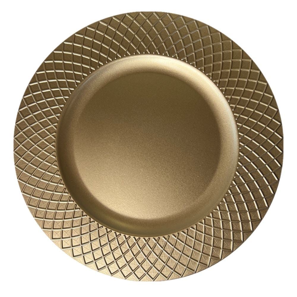 Sousplat Garden 33 cm Havan Casa - Ouro Velho